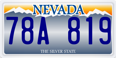 NV license plate 78A819