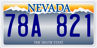 NV license plate 78A821