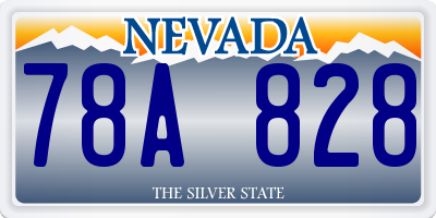 NV license plate 78A828