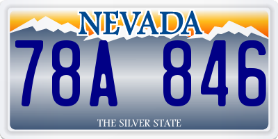 NV license plate 78A846