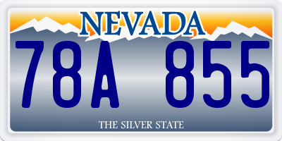 NV license plate 78A855