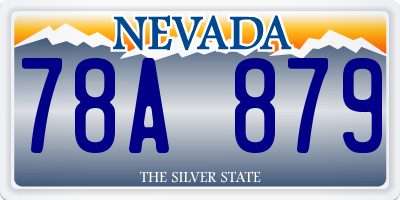 NV license plate 78A879