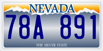 NV license plate 78A891