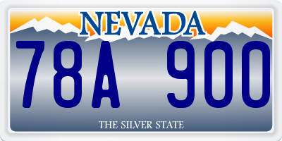 NV license plate 78A900