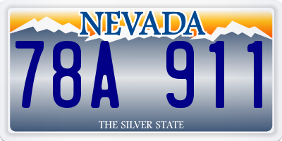 NV license plate 78A911