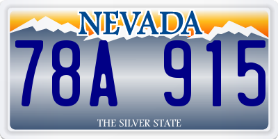 NV license plate 78A915