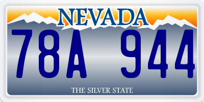 NV license plate 78A944