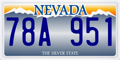 NV license plate 78A951