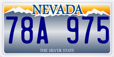 NV license plate 78A975