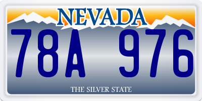 NV license plate 78A976