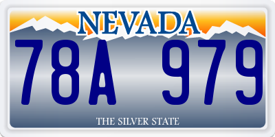 NV license plate 78A979