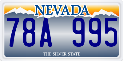 NV license plate 78A995
