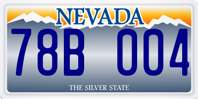 NV license plate 78B004