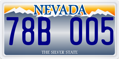 NV license plate 78B005
