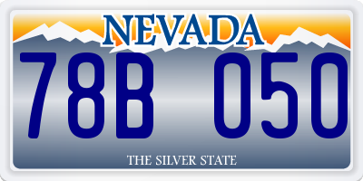 NV license plate 78B050