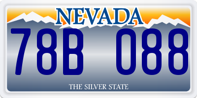 NV license plate 78B088