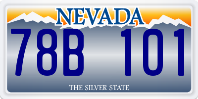 NV license plate 78B101