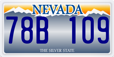 NV license plate 78B109