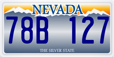 NV license plate 78B127