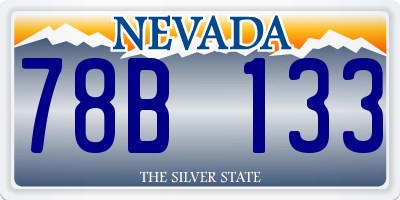 NV license plate 78B133