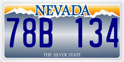 NV license plate 78B134