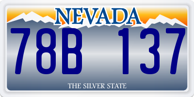 NV license plate 78B137