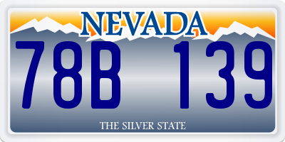 NV license plate 78B139