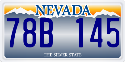 NV license plate 78B145