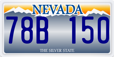 NV license plate 78B150