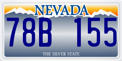 NV license plate 78B155