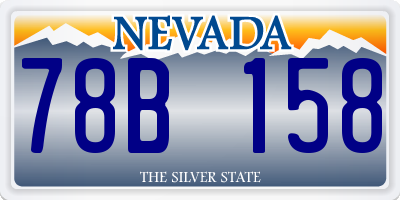 NV license plate 78B158