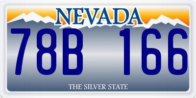 NV license plate 78B166