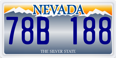 NV license plate 78B188