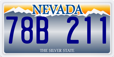 NV license plate 78B211