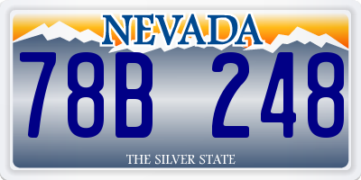 NV license plate 78B248