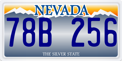 NV license plate 78B256