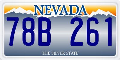 NV license plate 78B261