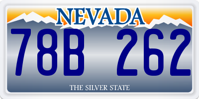 NV license plate 78B262