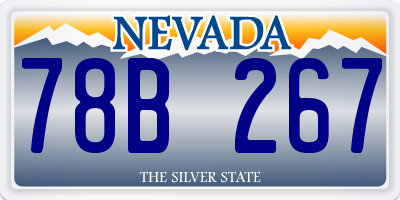 NV license plate 78B267