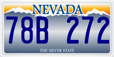 NV license plate 78B272