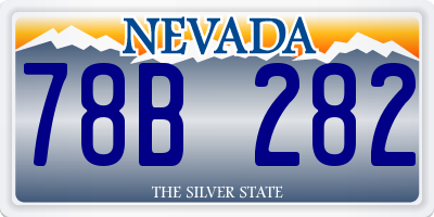 NV license plate 78B282