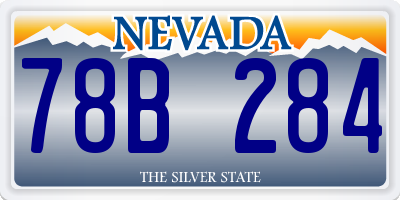 NV license plate 78B284