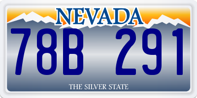 NV license plate 78B291