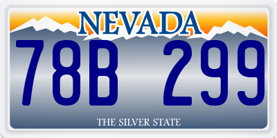 NV license plate 78B299