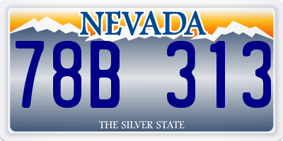 NV license plate 78B313