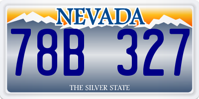 NV license plate 78B327