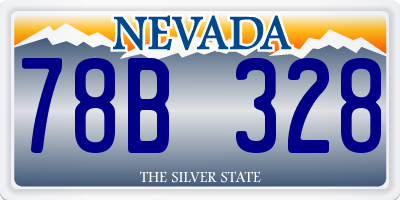 NV license plate 78B328