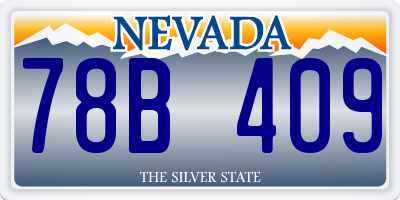 NV license plate 78B409