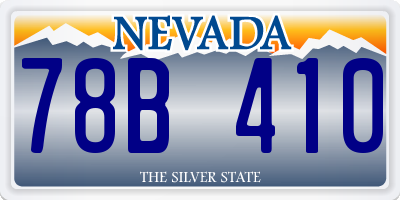 NV license plate 78B410