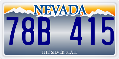NV license plate 78B415